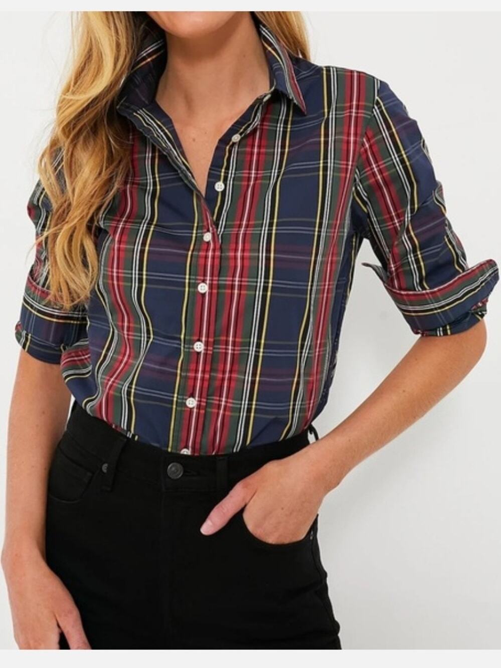 The Shirt By Rochelle Behrens Exclusive Tartan Plaid Icon Shirt Size Small
